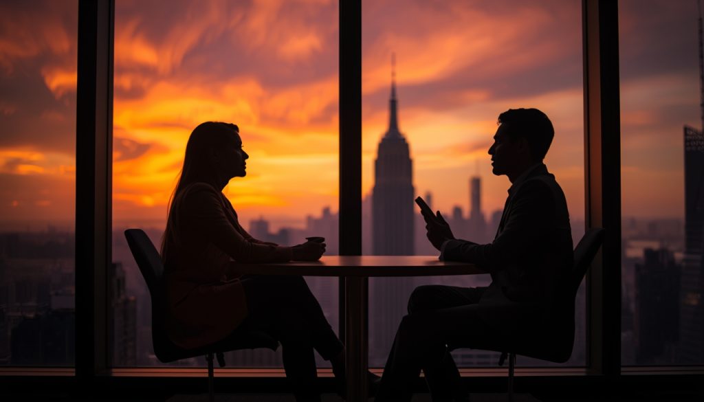 lucid-origin_two_executives_conversation_window_skyline_sunset_16_9-1