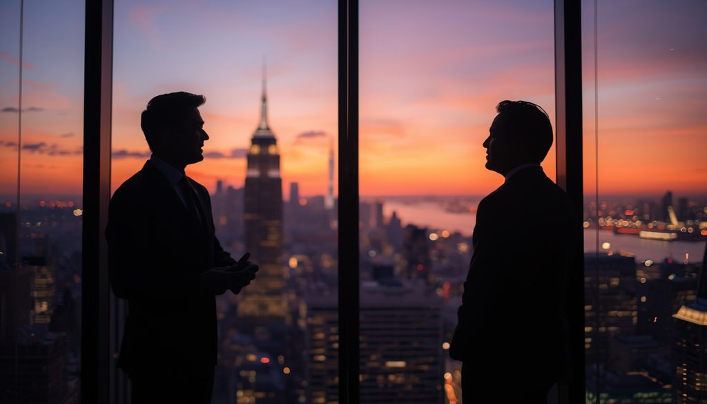 lucid-origin_two_executives_conversation_window_skyline_sunset_16_9-7