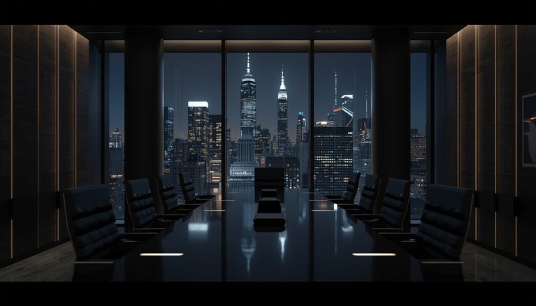 lucid-origin_dark_luxury_boardroom_night_city_view_cinematic-0